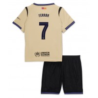Barcelona Ferran Torres #7 Vonkajší Detský futbalový dres 2025-26 Krátky Rukáv (+ trenírky)